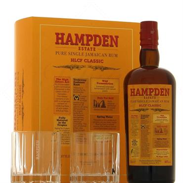 Rum 8y Overproof + 2 Bicchieri 0,70lt Hampden Estate