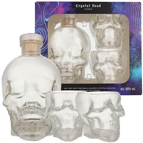 Vodka + 2 Bicchieri 0,70lt Crystal Head